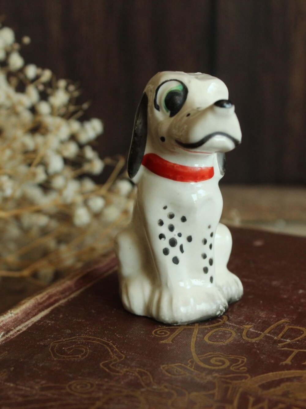 Vintage 1950s Salt and Pepper Shaker, Dalmatian Dog  S & P, Collectible Kitchen